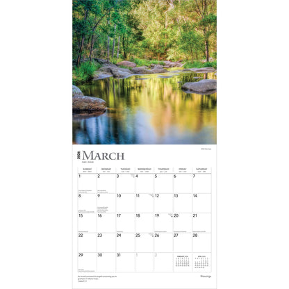 Blessings | 2026 12X24" (Hanging) Square Wall Calendar | Plastic-Free