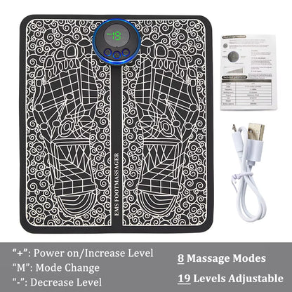 EMS Foot Massager Mat Electric TENS Feet Massager Pad Foldable Massage Mat Muscle Stimulation Fisioterapia Terapia Fisica Salud