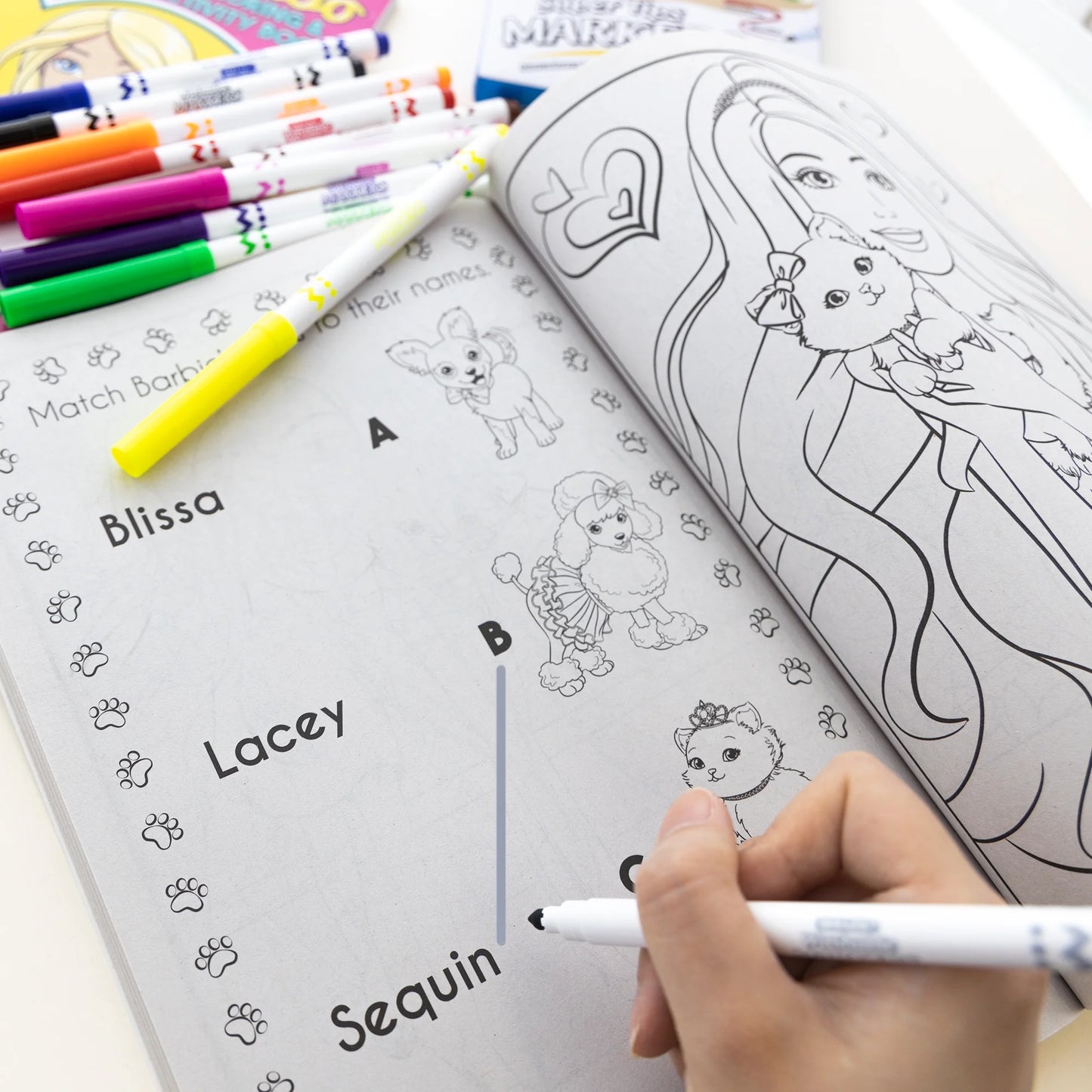 BARBIE Coloring Book 2 Title, for Learning Activity Drawing, 80 Pages, 2-Pack