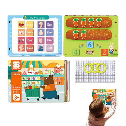 Kids Busy Book Cute Sensory Book Preschool Learning Activities for Boys & Girls Educational Sensory Toys Enhances Creativity