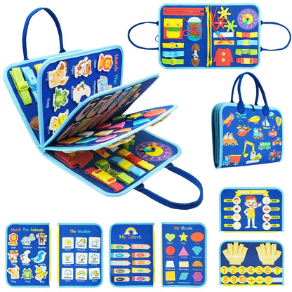 Busy Board Montessori Sensory Toys Autism Educational Travel Toys Preschool Activities Learning Fine Motor Skills for Kids