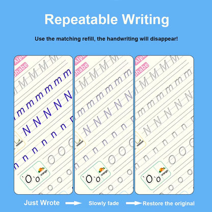 English Groove Magic Practice Copybook Children'S Book Learning Numbers Letters Alphabet Calligraphy Writing Exercise Books Gift