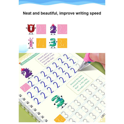 English Groove Magic Practice Copybook Children'S Book Learning Numbers Letters Alphabet Calligraphy Writing Exercise Books Gift