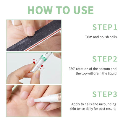 Brittle Nail Restoration Pen 4Ml Antioxidant & Natural Oil Blend Strengthens Moisturizes & Repairs Dry Nails Completely