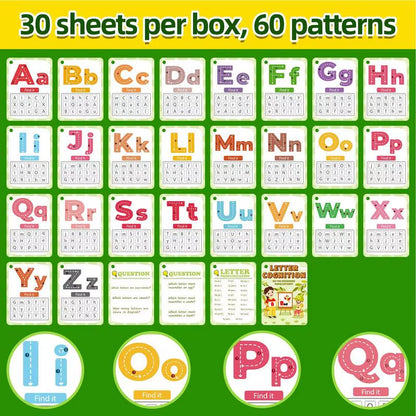 Early Learning Cards Learning Cards 30Pieces Alphabet Flash Cards Shape Interactive Educational Toy Sight Words Sensory Toy For