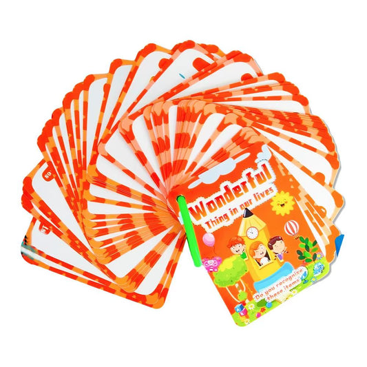 English Flash Cards for Kids 50X Double-Sided Word Cards Preschool Learning Educational Toys for Children Aged 3-6