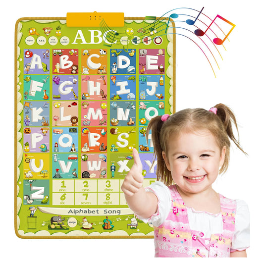 Educational Alphabet Wall Chart Talking Poster, Electronic Alphabet Poster Autism Toys, Interactive ABC Learning Toys for Kids, Toddler Learning Toys for Girls Boys Ages 2-7