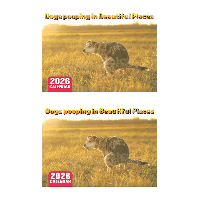 Funny Dog Calendar 2026 Planning Wall Calendar Hangable Monthly Calendar Decorative Hangable Calendar for Date Work Planning