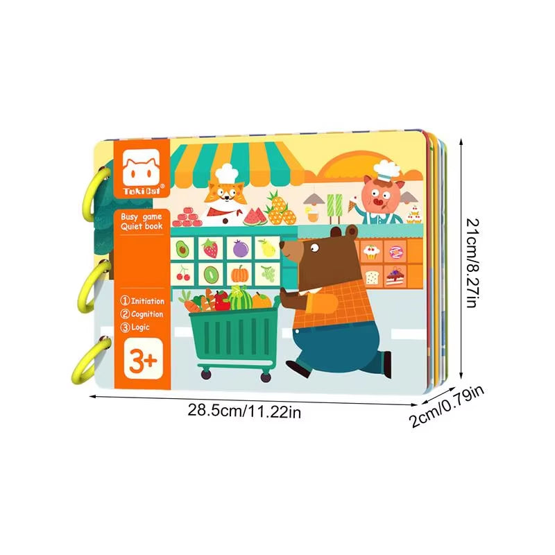 Kids Busy Book Cute Sensory Book Preschool Learning Activities for Boys & Girls Educational Sensory Toys Enhances Creativity