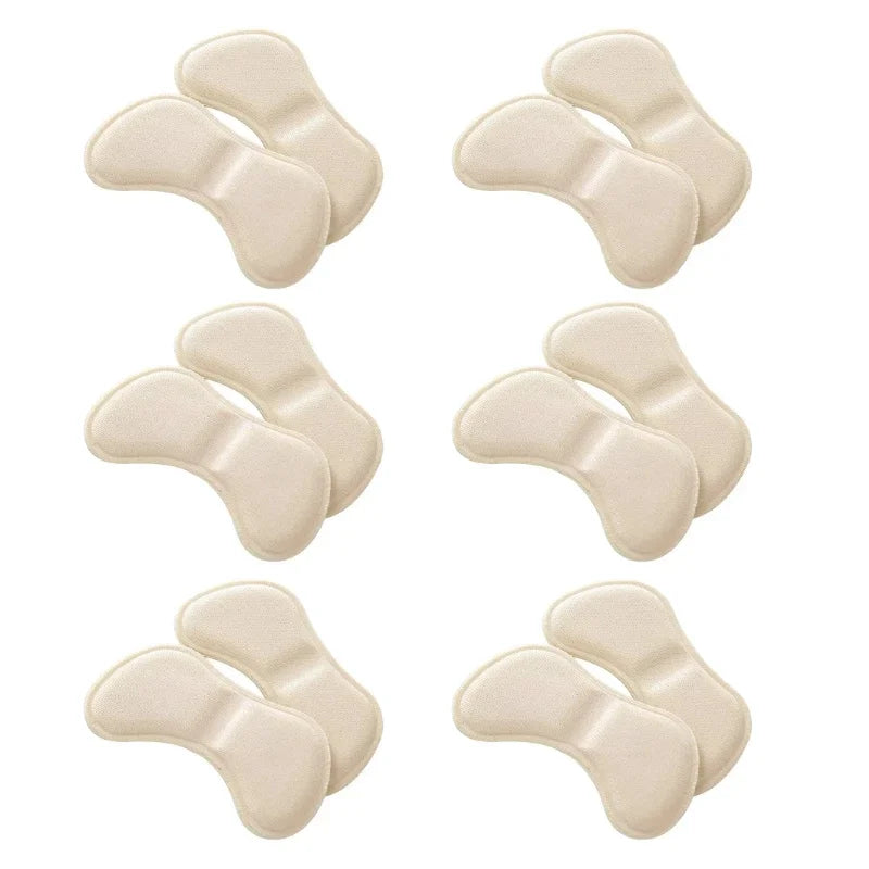 12 Pcs Heel Insoles Patch Pain Relief Anti-Wear Cushion Pads Feet Care Heel Protector Adhesive Back Sticker Shoes Insert Insole