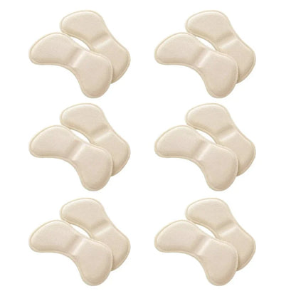 12 Pcs Heel Insoles Patch Pain Relief Anti-Wear Cushion Pads Feet Care Heel Protector Adhesive Back Sticker Shoes Insert Insole