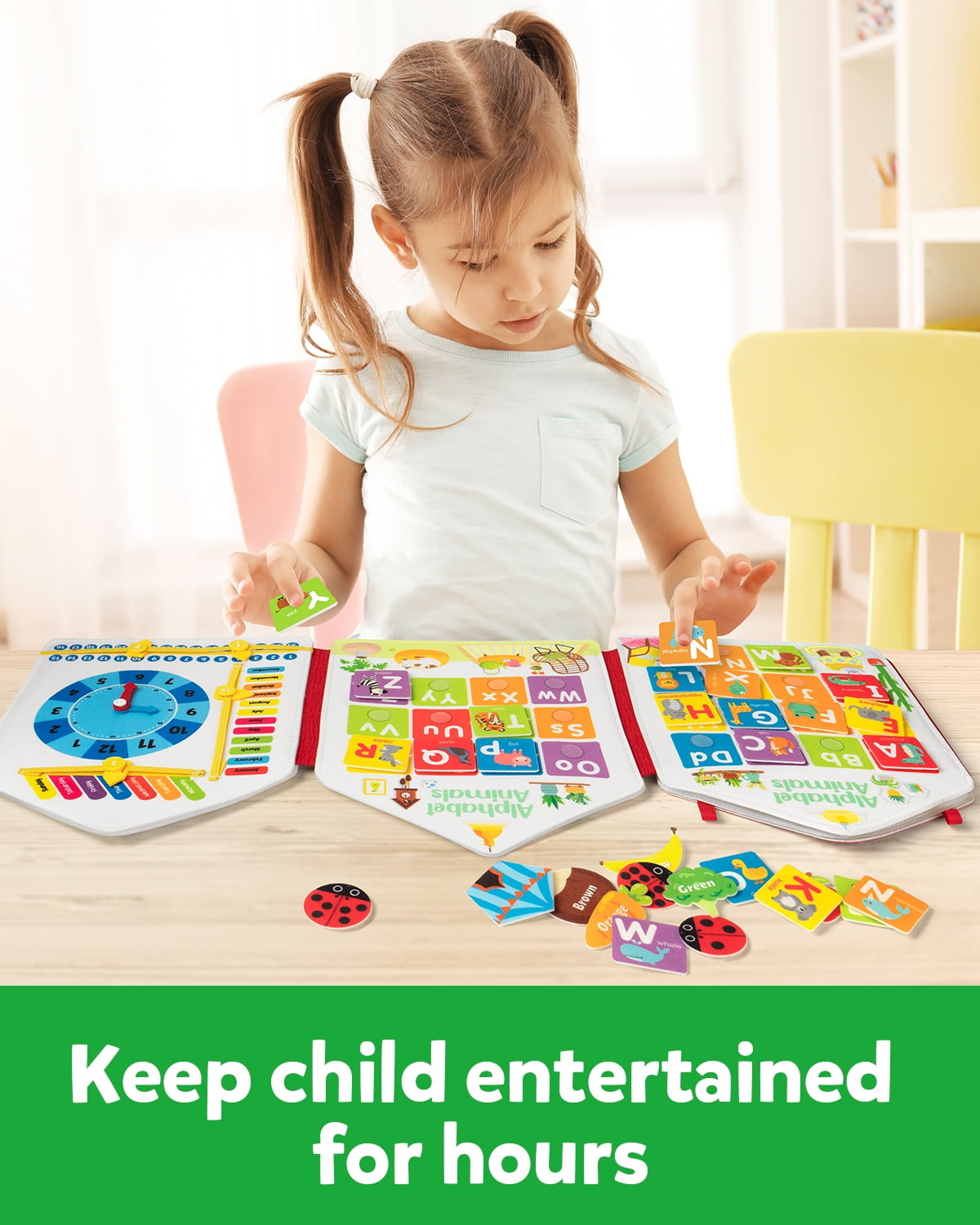Coogam toddler activities Montessori Busy Book, Activity Busy Sensory