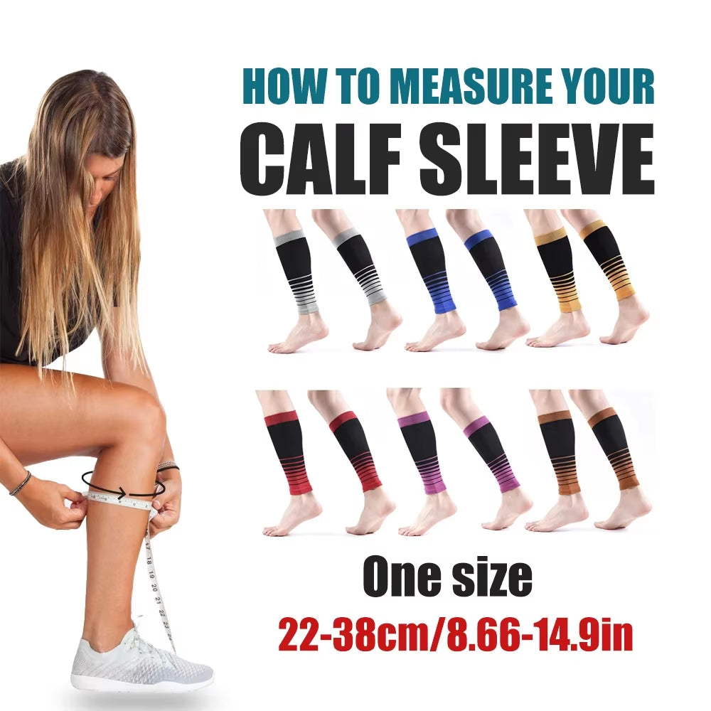 Sports Compression Calf Sleeves (20-30Mmhg) for Men & Women -Leg Shin Splints Socks - for Running, Shin Splint, Medical, Travel