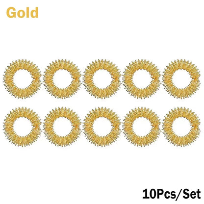 1/2/5/10/20Pcs Spiky Sensory Finger Massage Ring Acupuncture Ring Health Care Body Massager Relax Hand Massage Tool Home Office