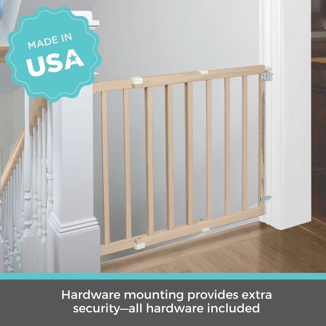 30 In. H X 28-42 In. W Wood Child Safety Gate