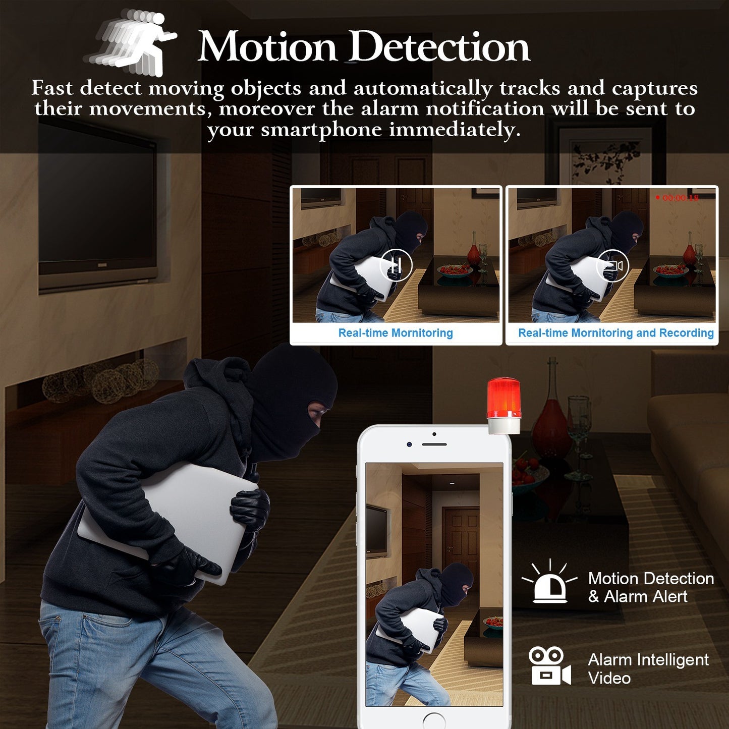 Home Surveillance Camera Night Vision Motion Detection