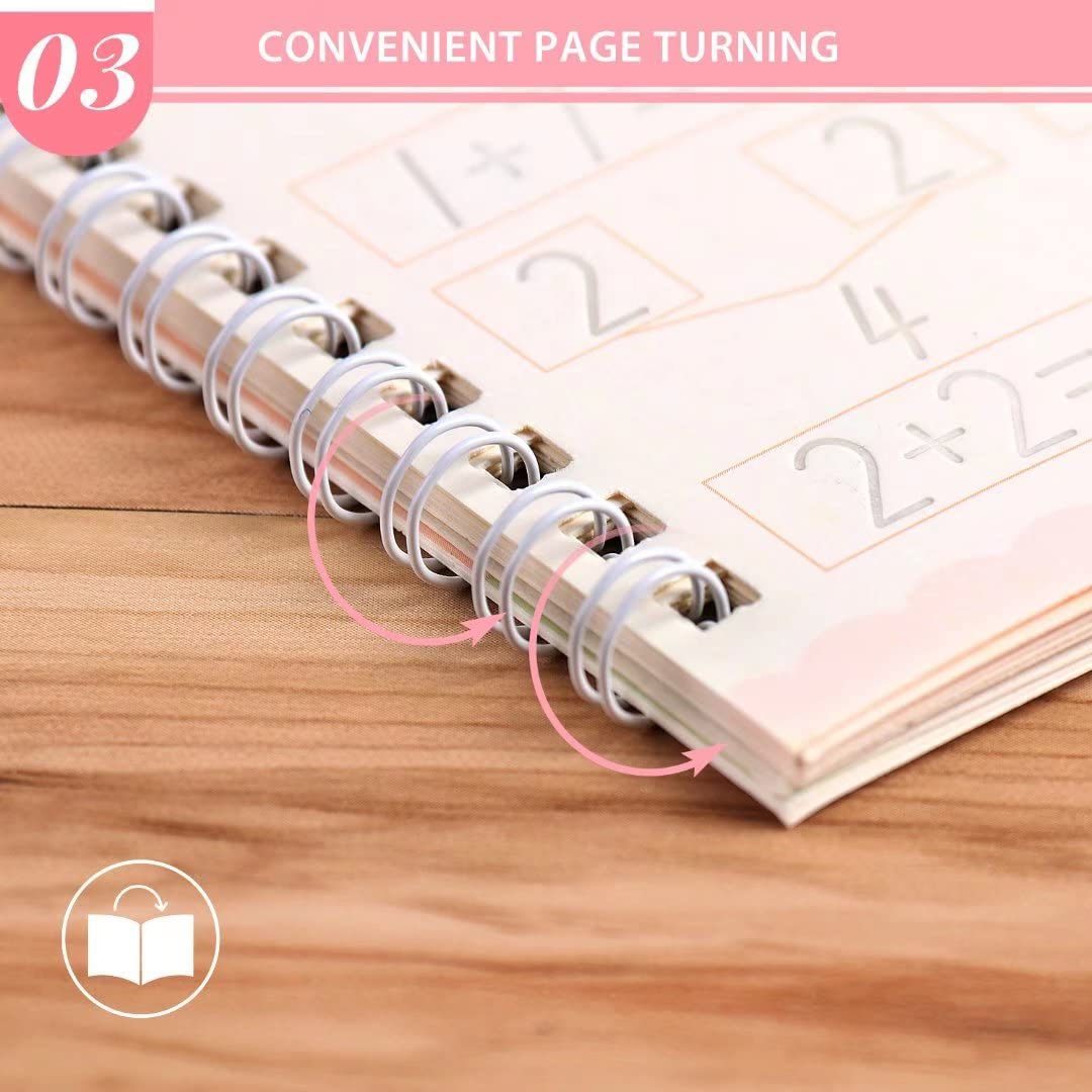Reusable Copybook & Handwriting Practice Workbook(4 Books With Pen)