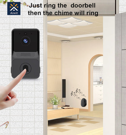 Smart Home Voice Phone Door Bell Video Camera with Peephole