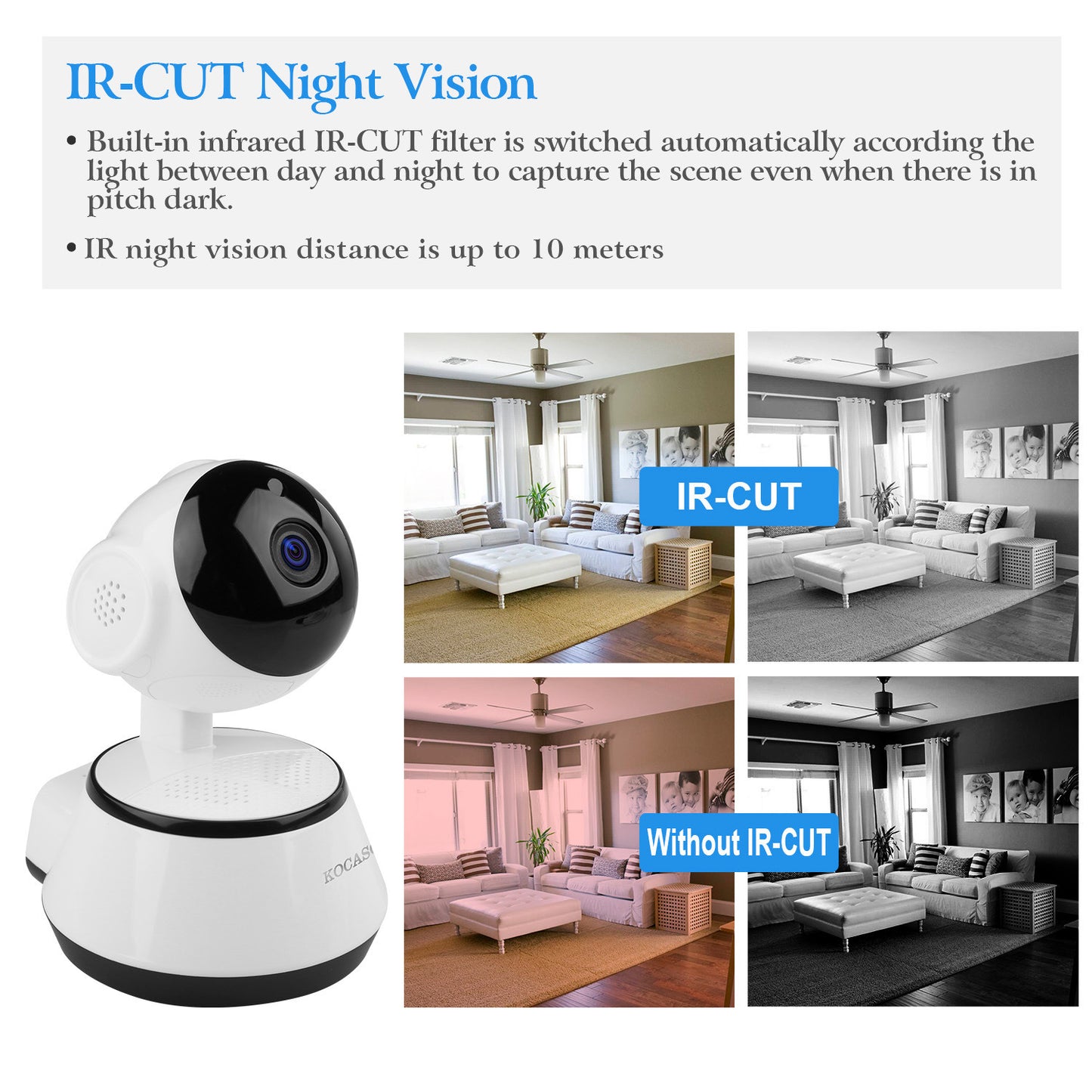 Motion Surveillance & Detection Wifi Camera with Night Vision (360*)