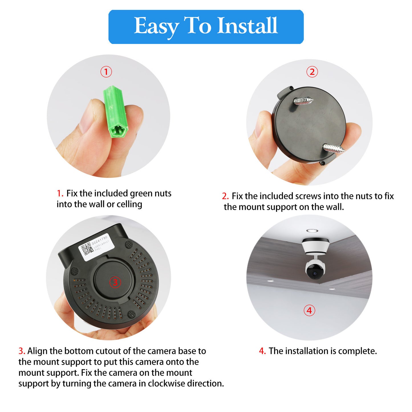 Motion Surveillance & Detection Wifi Camera with Night Vision (360*)