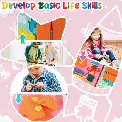 Sensory: Learning Activities: Busy Board Sensory Learning Activity - Montessori Airplane Travel Essentials Road Trip Games, Great Quiet Book Birthday Gifts