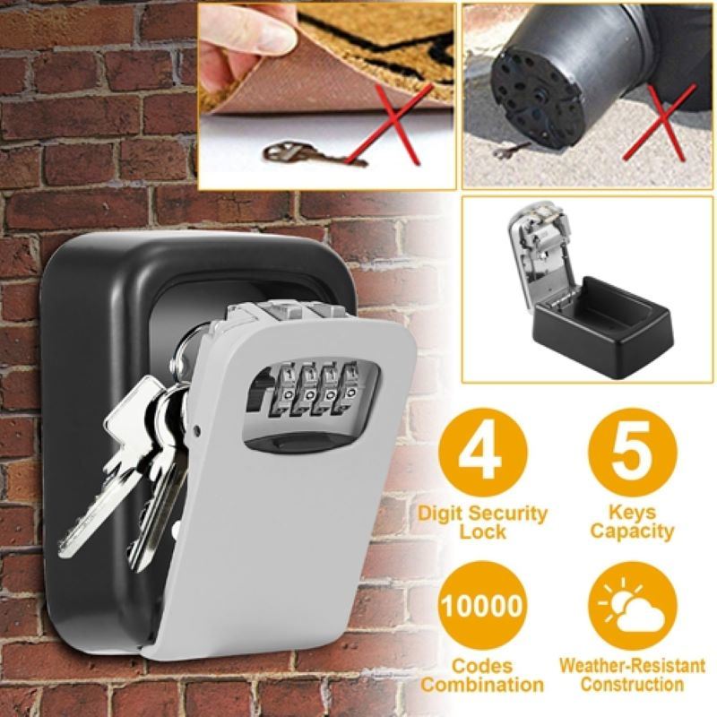 Door/Window Protection, Key Lock Box with Code
