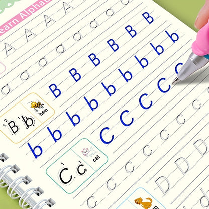 Reusable Handwriting and Lettering Textbook for Kindergarten(4pcs/set)