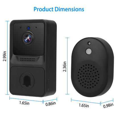 Smart & Wireless Doorbell Security with Night Vision (2 Way Intercom)