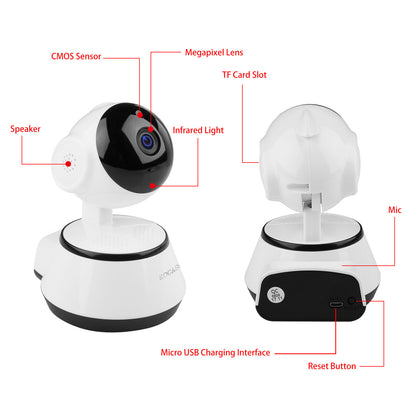 Motion Surveillance & Detection Wifi Camera with Night Vision (360*)