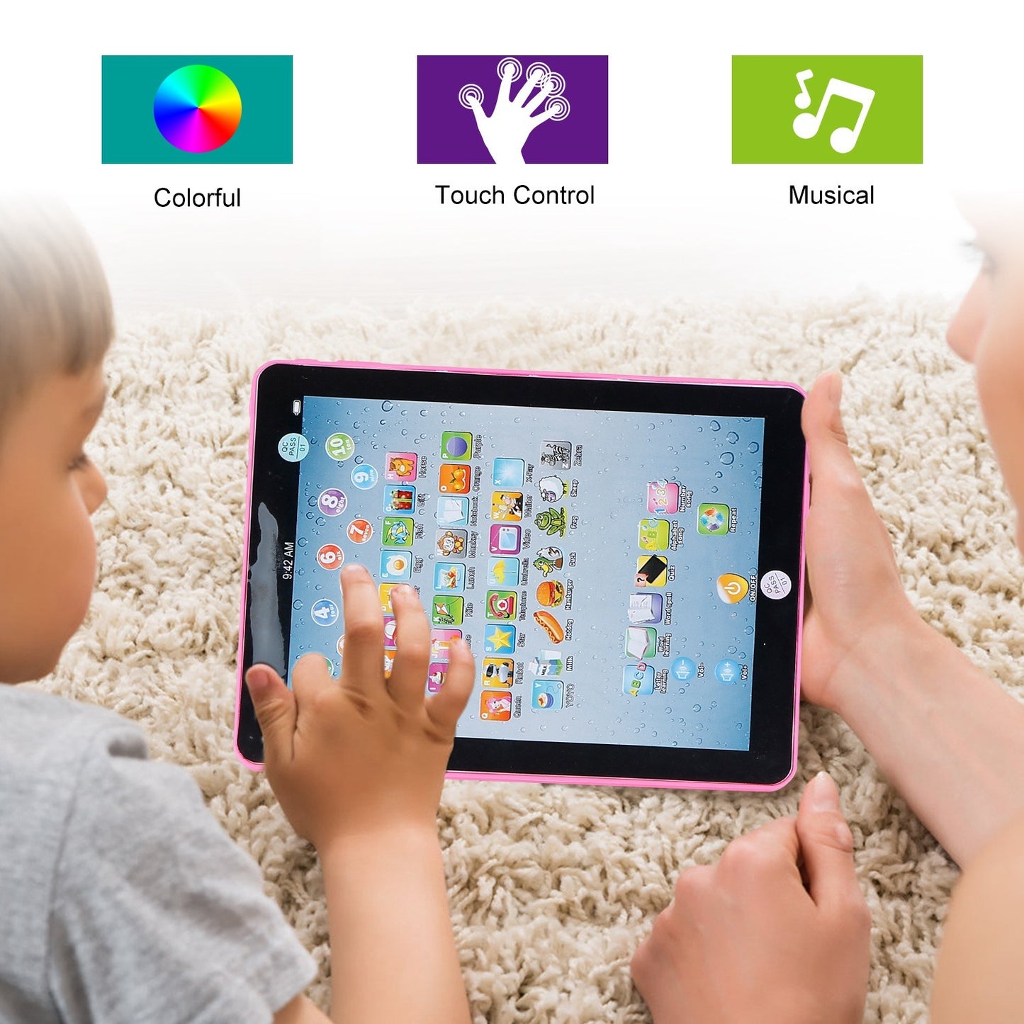 Baby Learning: Tablet Educational Mini Pads Touch Learn Toddler Tablet For ABC & Numbers