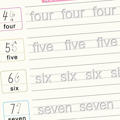 Reusable Handwriting and Lettering Textbook for Kindergarten(4pcs/set)