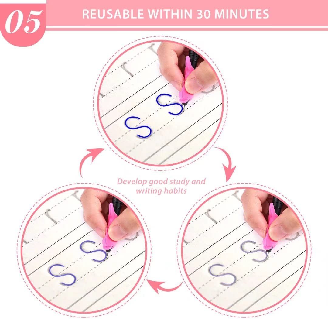 Reusable Copybook & Handwriting Practice Workbook(4 Books With Pen)
