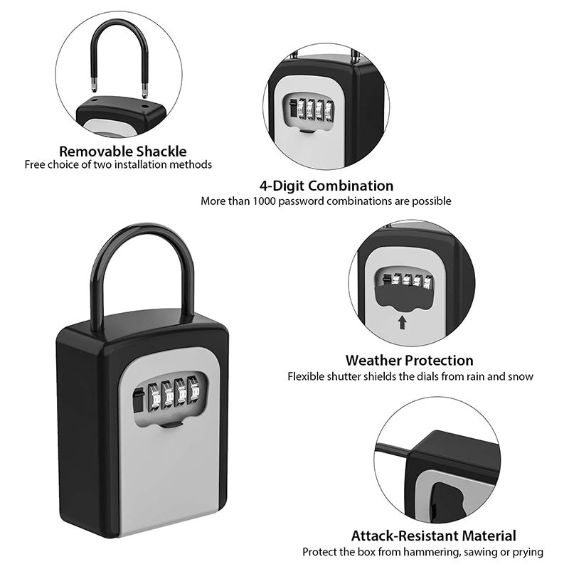 Door/Window Protection, Key Lock Box with Code