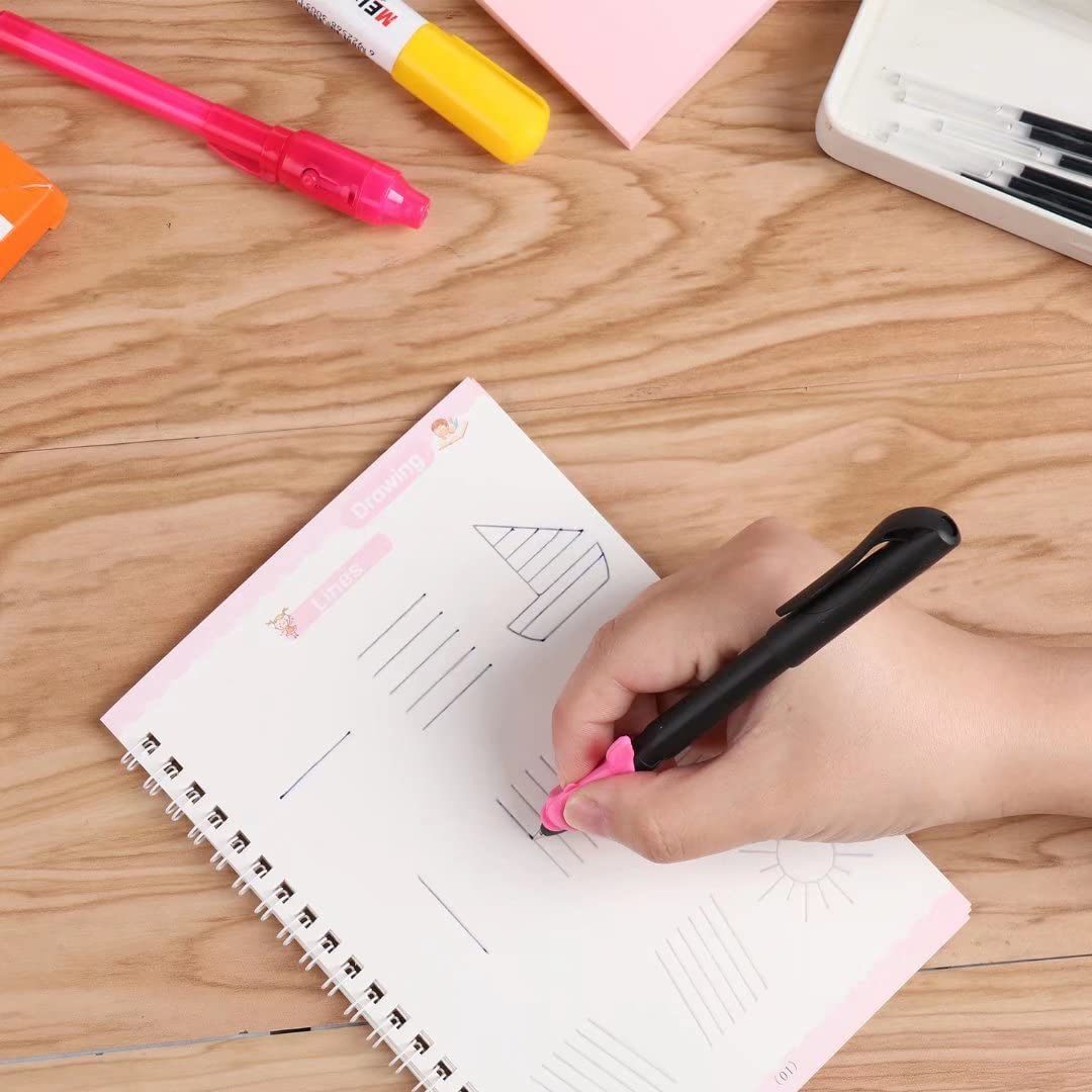 Reusable Copybook & Handwriting Practice Workbook(4 Books With Pen)