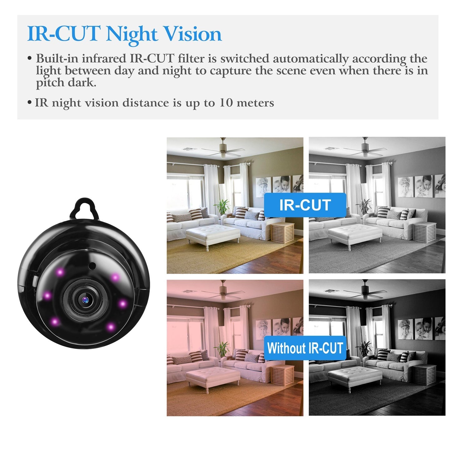 Home Surveillance Camera Night Vision Motion Detection