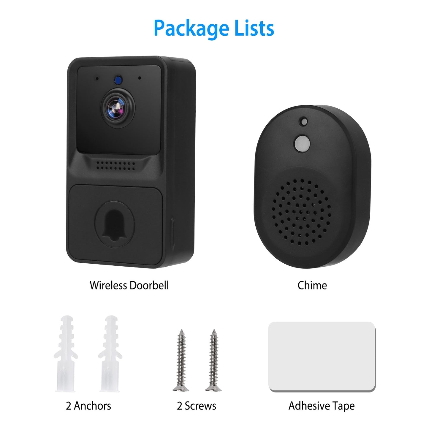 Smart & Wireless Doorbell Security with Night Vision (2 Way Intercom)