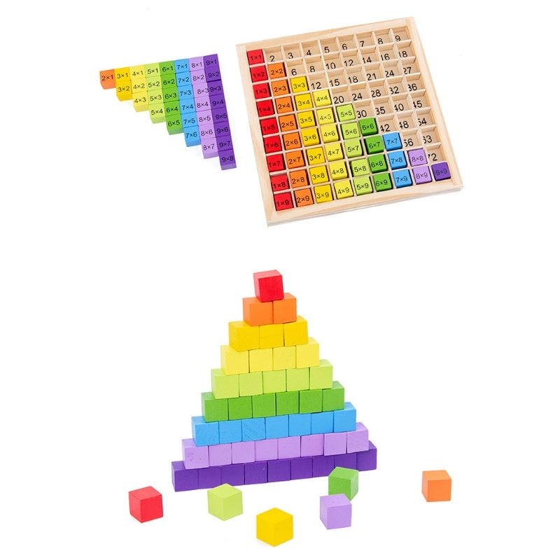 99 Multiplication Table, Math & Arithmetic Educational Wooden Board For Kids