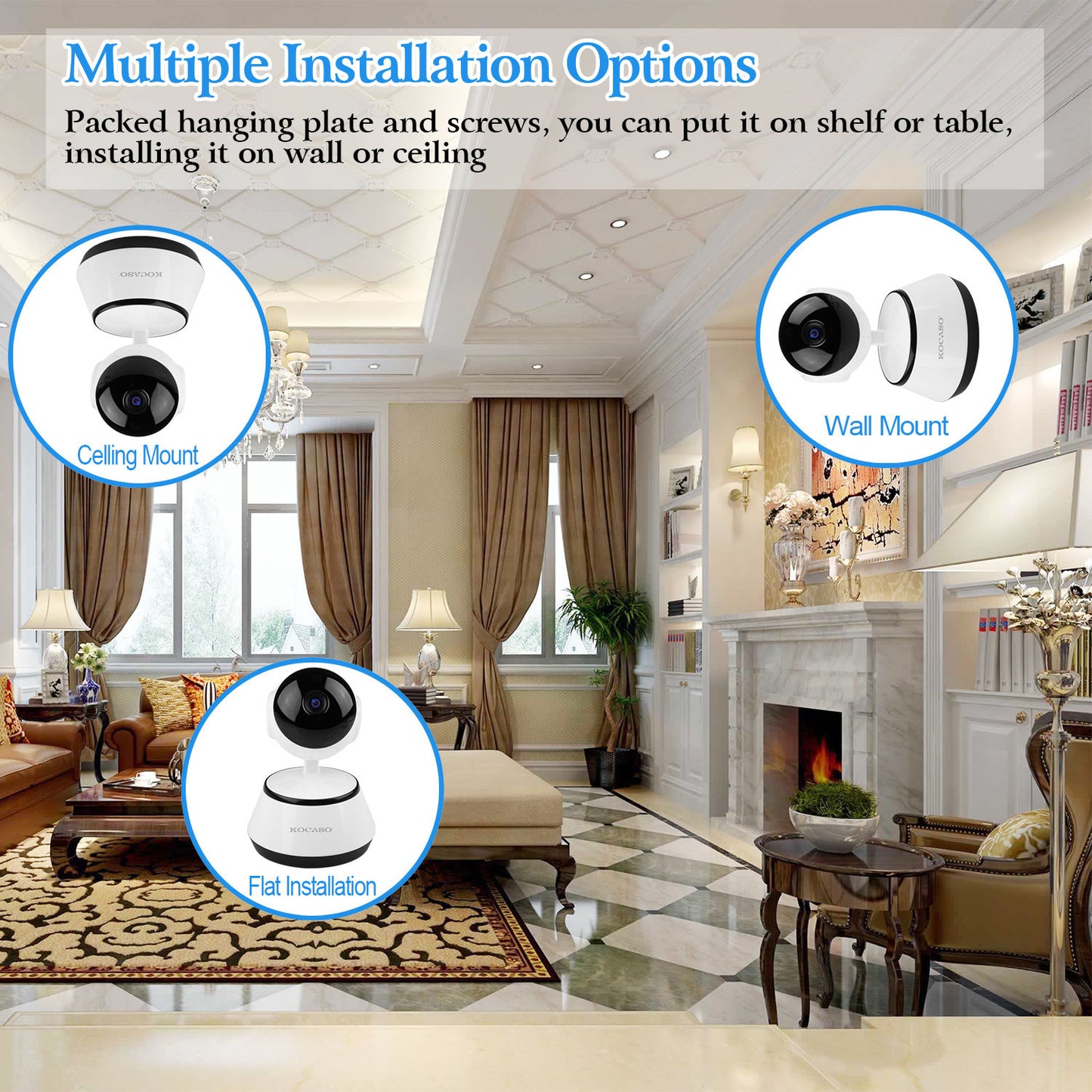 Motion Surveillance & Detection Wifi Camera with Night Vision (360*)