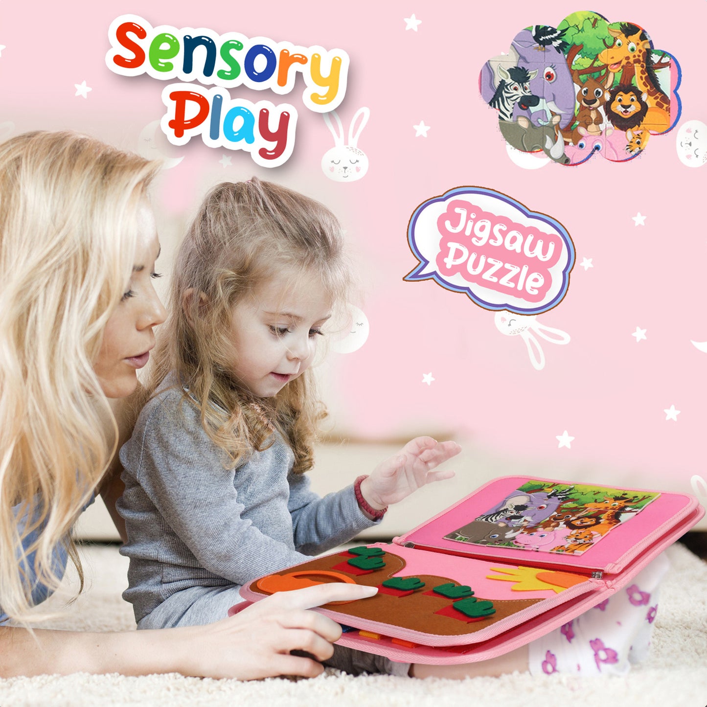 Sensory: Learning Activities: Busy Board Sensory Learning Activity - Montessori Airplane Travel Essentials Road Trip Games, Great Quiet Book Birthday Gifts