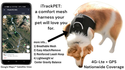 Dog Tracking Wireless Systems(Mini GSM GPS) with Alarm(Size M)