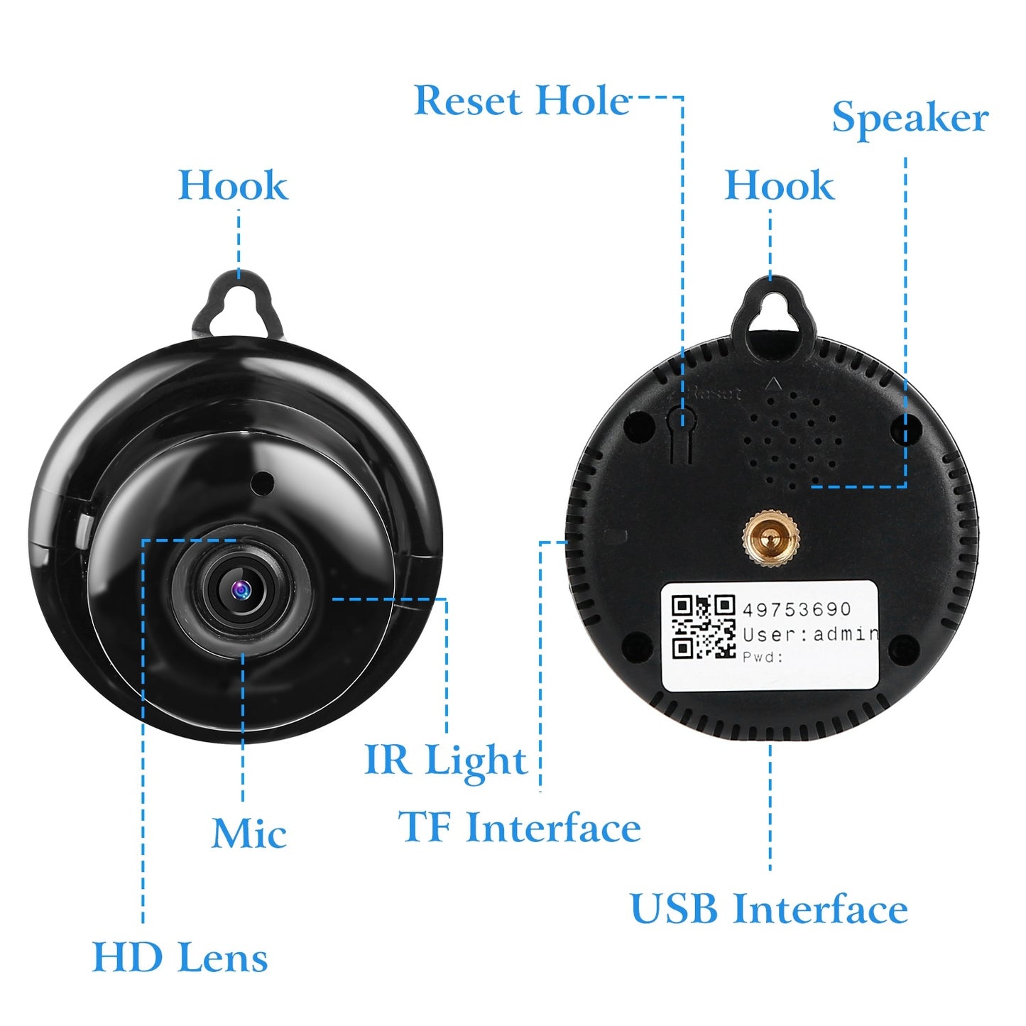 Home Surveillance Camera Night Vision Motion Detection