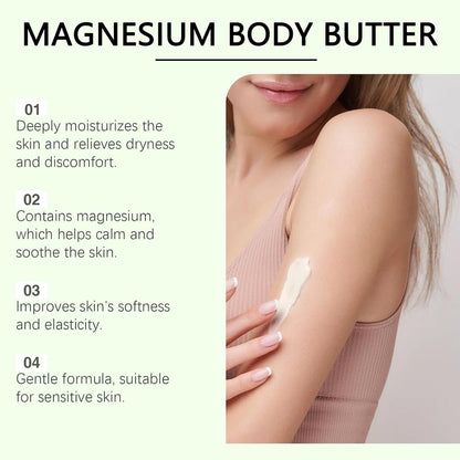 Neuropathy Cream, Magnesium Body Butter, Magnesium Cream, Deeply Moisturizes Skin, Keep Soft Smooth Lotion, Suitable for All Skin Types (2PC, 1)