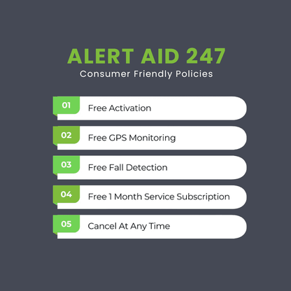 Alert Aid 247 GPS Medical Alert Device with Fall Detection by RMS BRAN