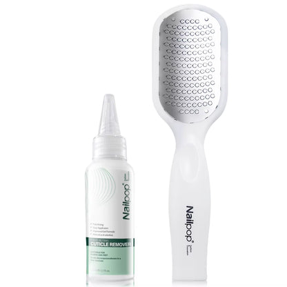 Nailpop Professional Callus Remover for Feet Extra Strength Gel & Rasp Foot File Kit Dead Skin Remover Cracked Heels Dry Skin