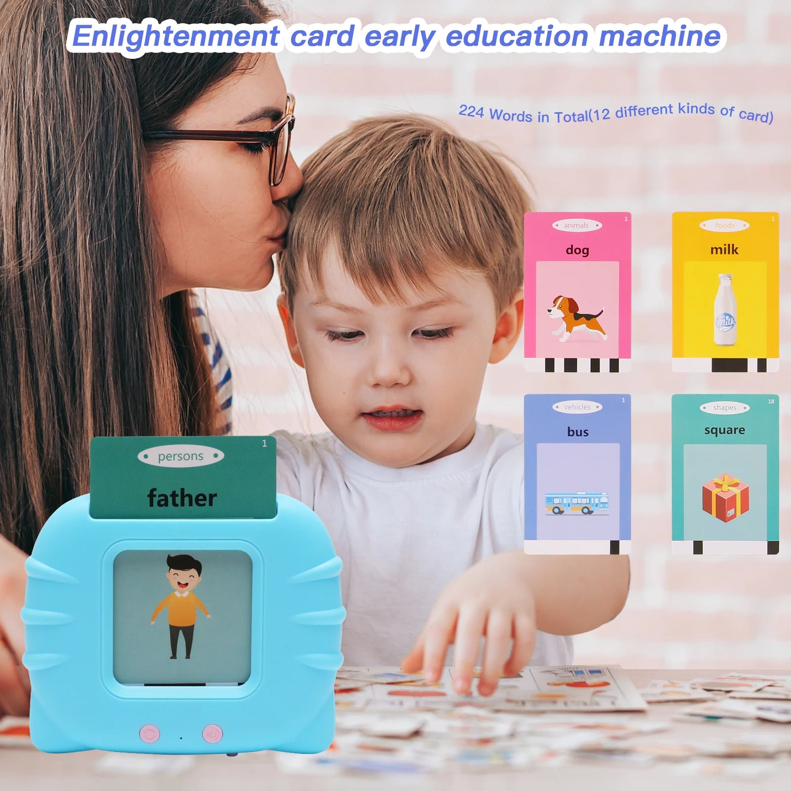 Talking Flash Cards, Montessori Toys for 2 3 4 5 6, Autism Toys Educational Toddler Learning Toys for Autistic Children, Speech Therapy Toys 224 Sight Words with Sound Effect for Kids