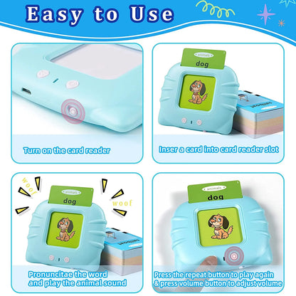 Talking Flash Cards Learning Toys for -6 Year Old Boys Girls, Speech Therapy Toys Autism Toys Preschool Educational Toys Games 224 Sight Words with Sound Effect Kids Birthday Gifts