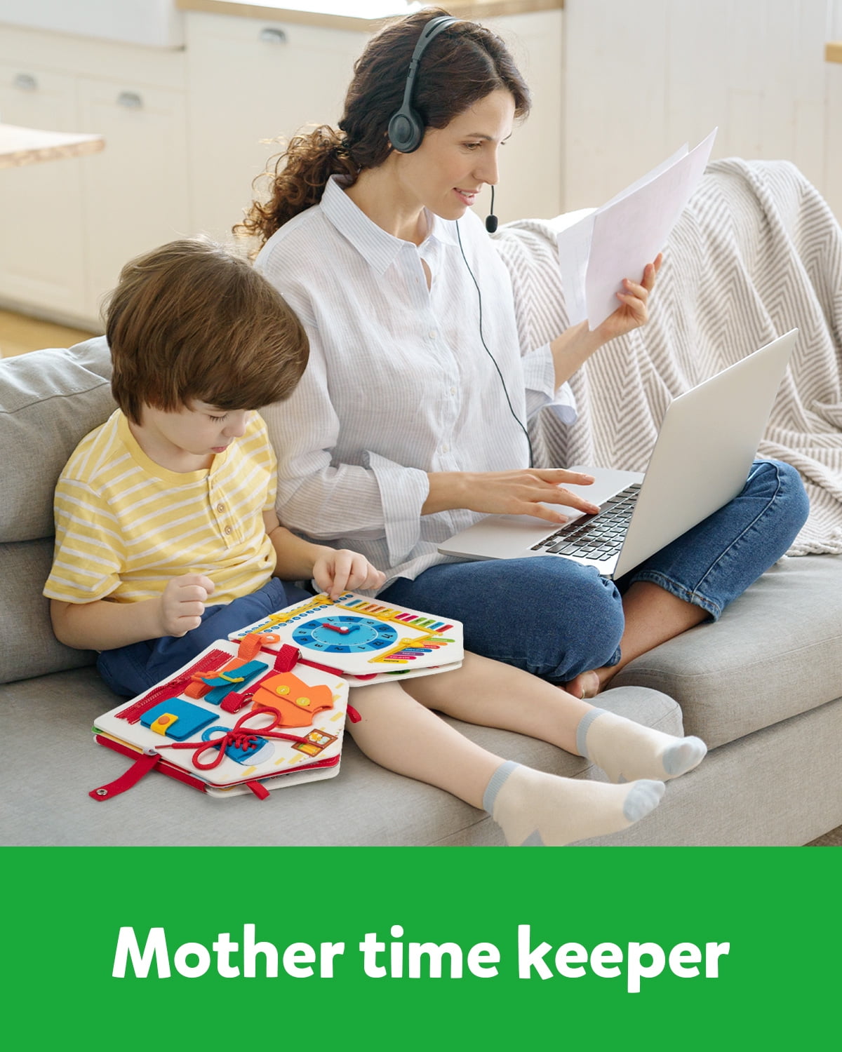 Coogam toddler activities Montessori Busy Book, Activity Busy Sensory