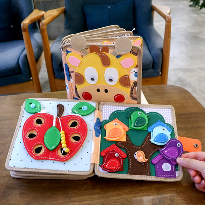 Children Shape Toys Montessori Educational Toys Giraffe Busy Book for Fine Motor Skills Knowledge Developing