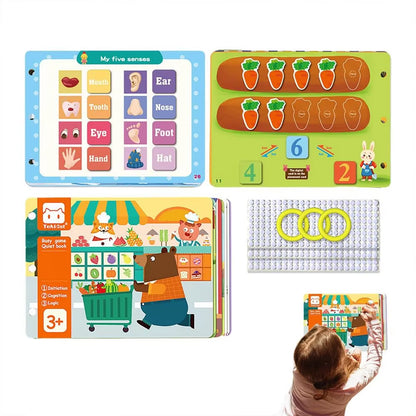 Kids Busy Book Cute Sensory Book Preschool Learning Activities for Boys & Girls Educational Sensory Toys Enhances Creativity