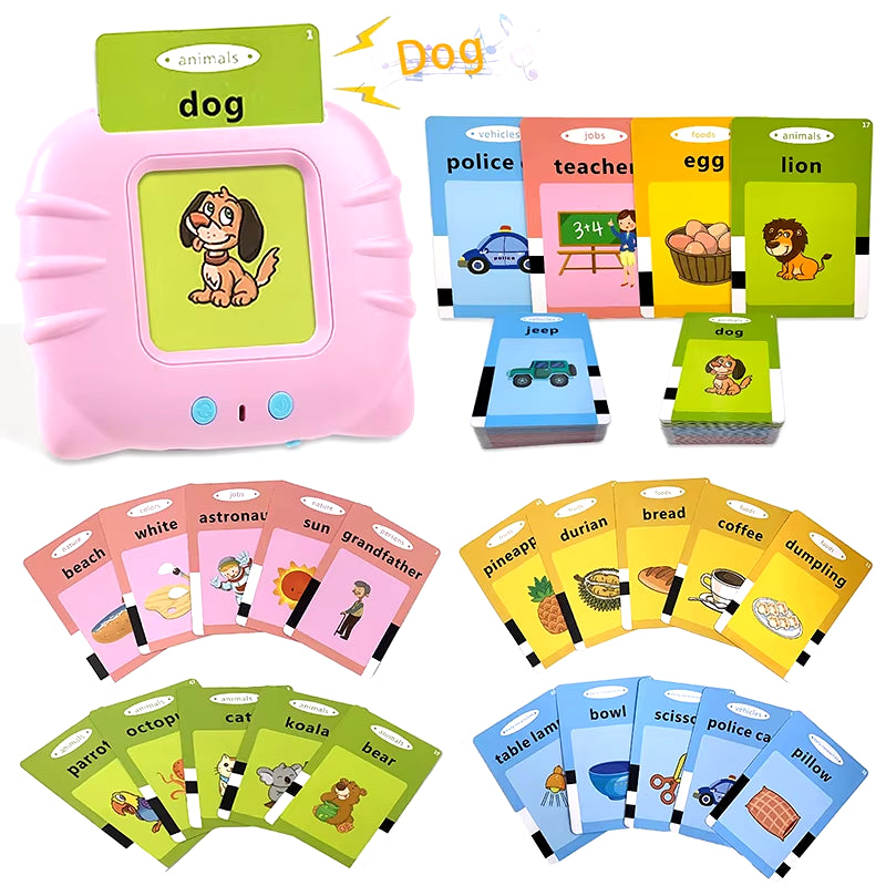 Kids Toddler Talking Flash Cards with 224 Sight Words Montessori Speech Therapy Autism Sensory Toys Learning Educational Gifts